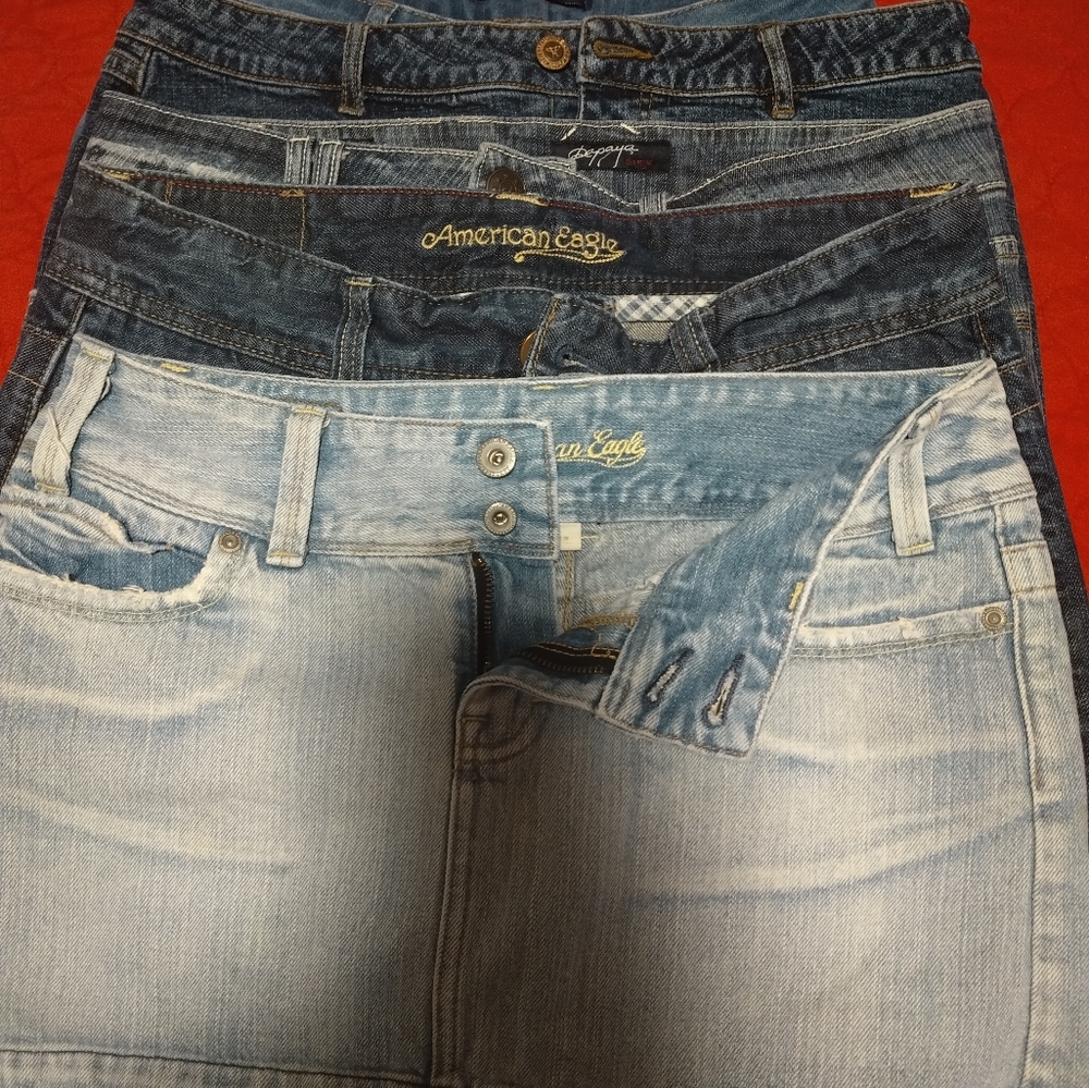 Jean skirts lot of 5